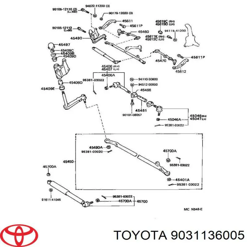Cremallera De Direccion / Sello De Aceite Del Engranaje (Ver Tamaños) para Toyota Hilux (KUN25)