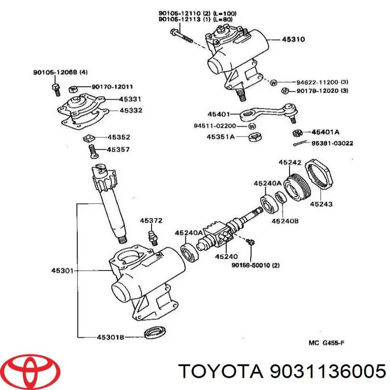 Retén de la cremallera de dirección Toyota 9031136005 precio, desde 4,68 EUR