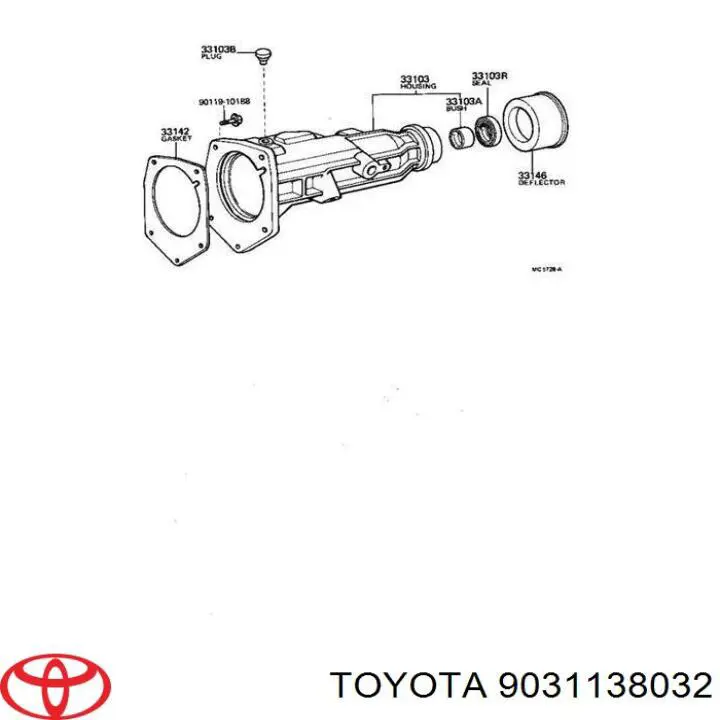 9031138032 Toyota anillo retén, diferencial trasero