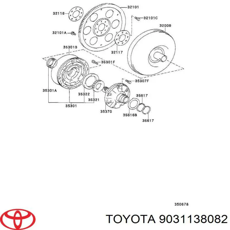 Sello De Aceite Transmision Automatica para Toyota Hiace (H10)