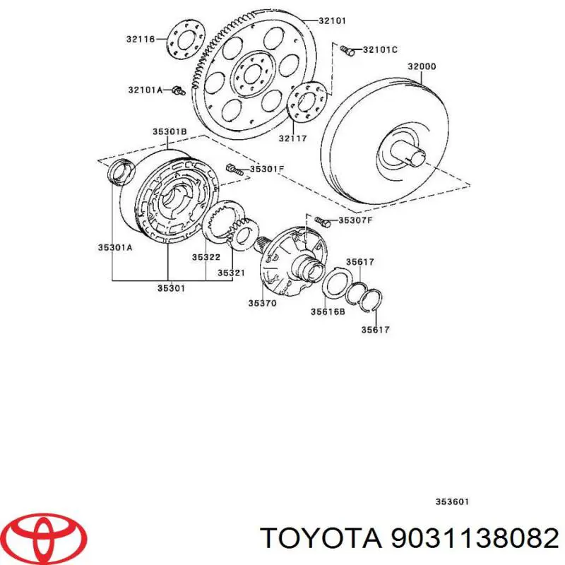 Comprar 9031138082 Toyota Retén de aceite de la bomba de aceite de la transmisión automática