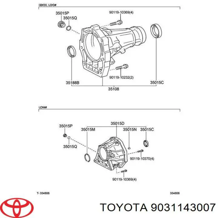 Retén del eje primario de la caja de transferencia Toyota 9031143007 precio, desde 7,87 EUR