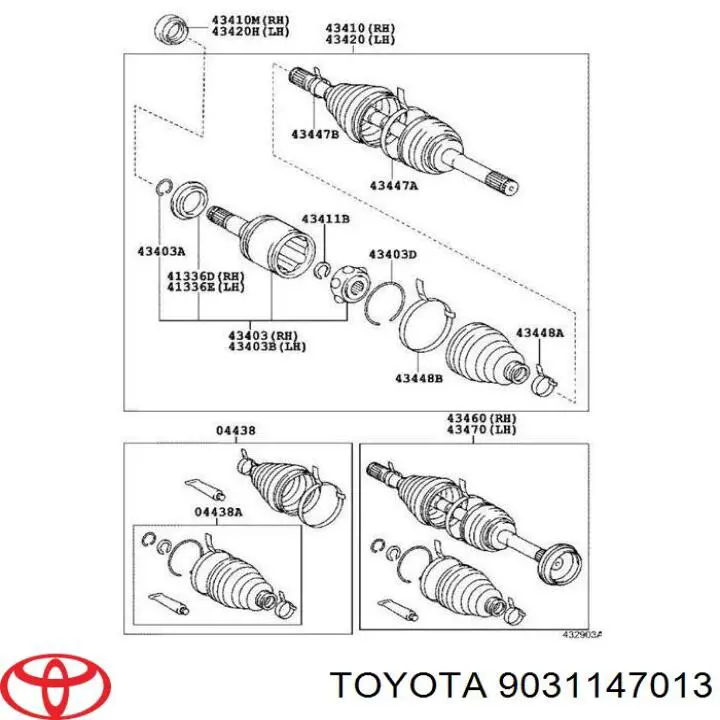 Comprar 9031147013 Toyota Retén del semieje delantero
