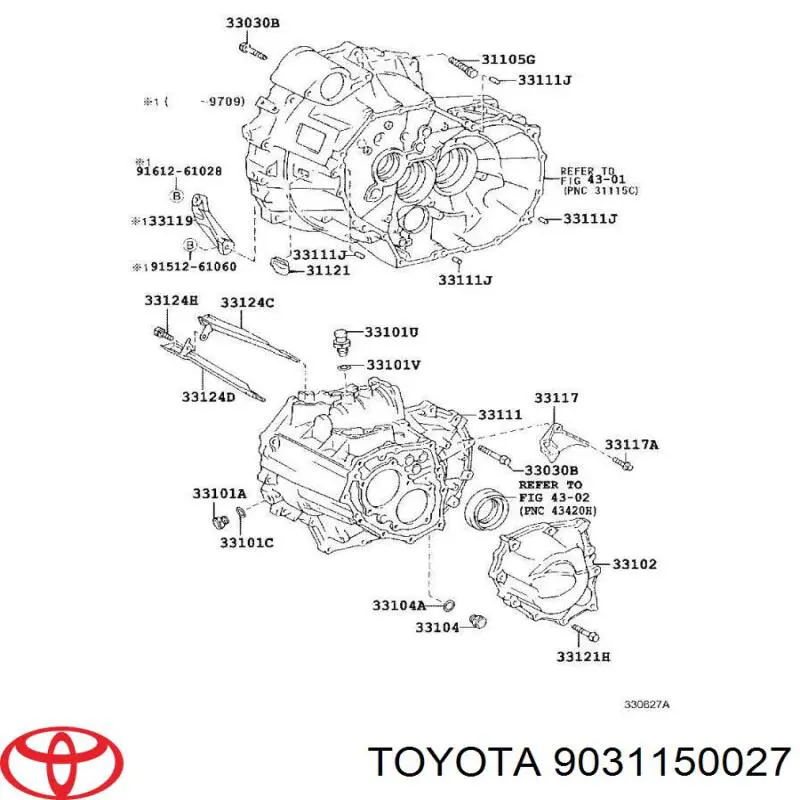 9031150027 Toyota sello de aceite transmision automatica/caja de cambios(eje del piñon)