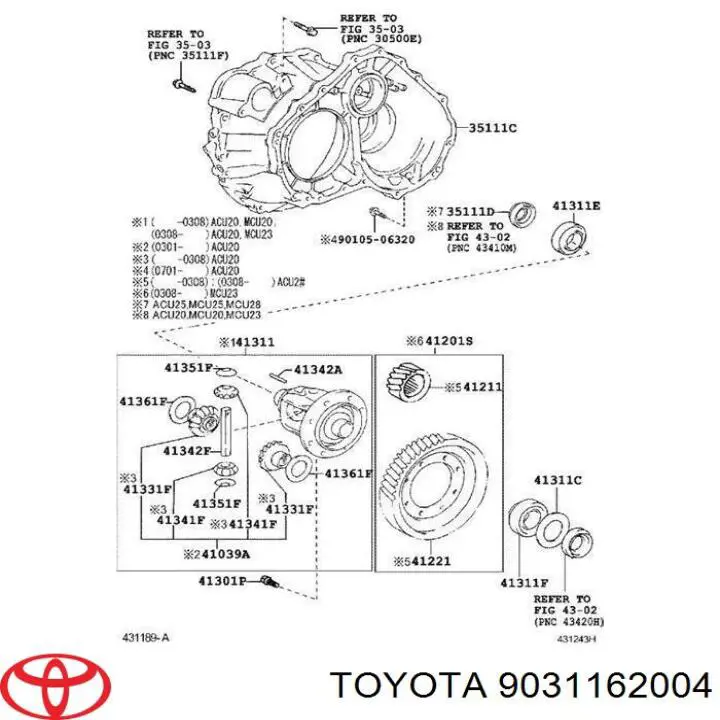 Comprar 9031162004 Toyota Retén del semieje delantero derecho