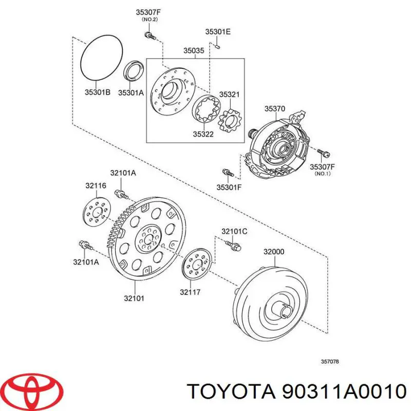 90311A0010 Toyota sello de aceite transmision automatica