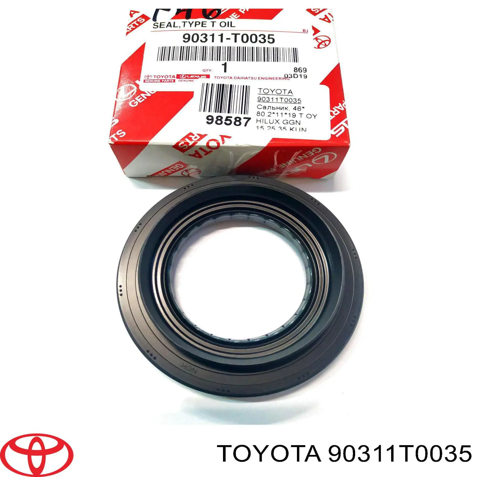 90311T0035 Toyota Retén del semieje delantero derecho