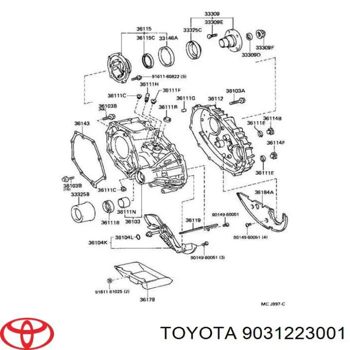 9031223001 Toyota anillo reten engranaje distribuidor