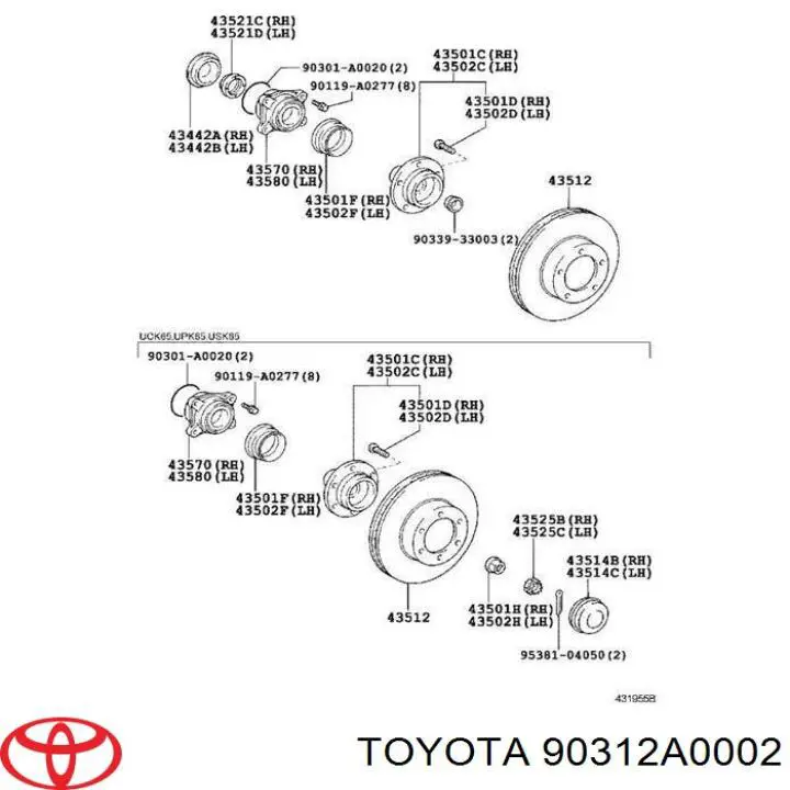 Sello De Aceite Cubo Trasero Exterior para Toyota Tundra 