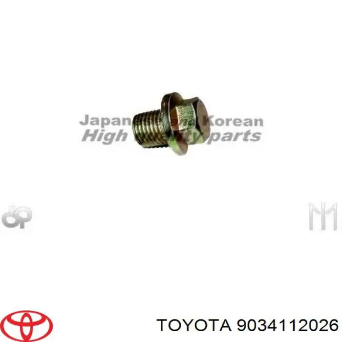 9034112026 Toyota tapón roscado, colector de aceite