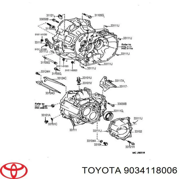 Tapon de bloqueo de eje trasero/delantero para Toyota Avensis (T22)