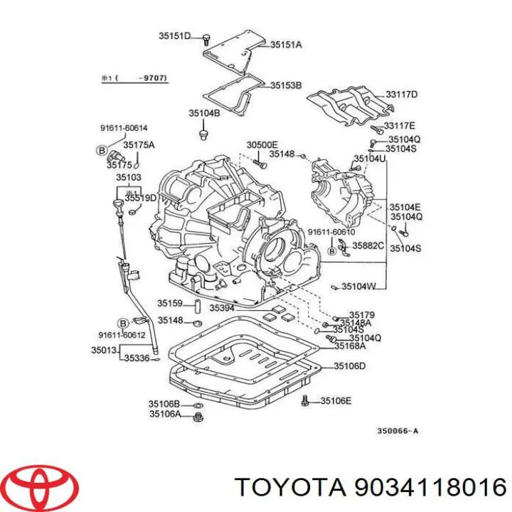 9034118016 Toyota tornillo obturador caja de cambios
