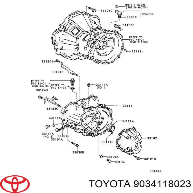 Tapon de bloqueo de eje trasero/delantero para Toyota Corolla (E18)