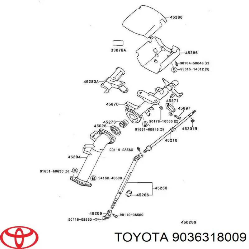 Comprar 9036318009 Toyota Cojinete de columna de dirección