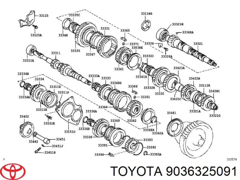 Cojinete, soporte intermedio del árbol de transmisión Toyota 9036325091 precio, desde 31,60 EUR
