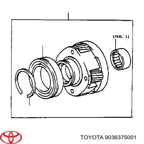 Cojinete De Caja De Transferencia Eje De Salida Trasero para Toyota Land Cruiser (J150)