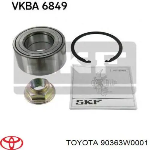 Cojinete de rueda delantero Toyota 90363W0001 precio, desde 32,40 EUR