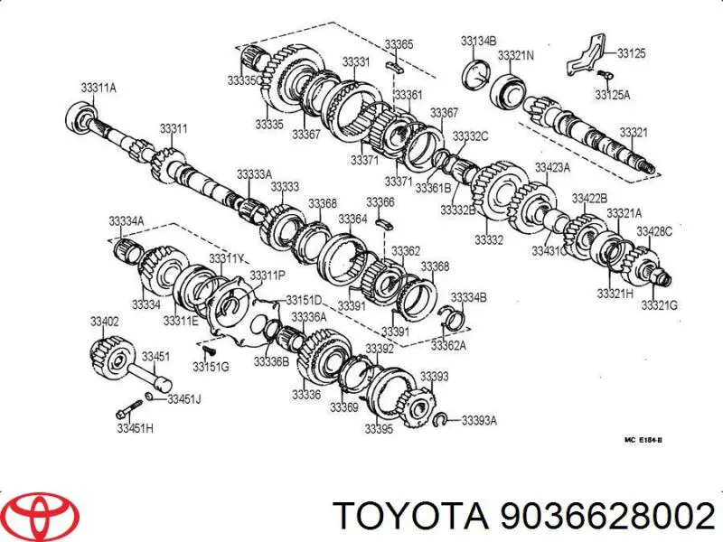 Cojinete Del Eje De Entrada De La Caja De Engranajes para Toyota Avensis (T25)
