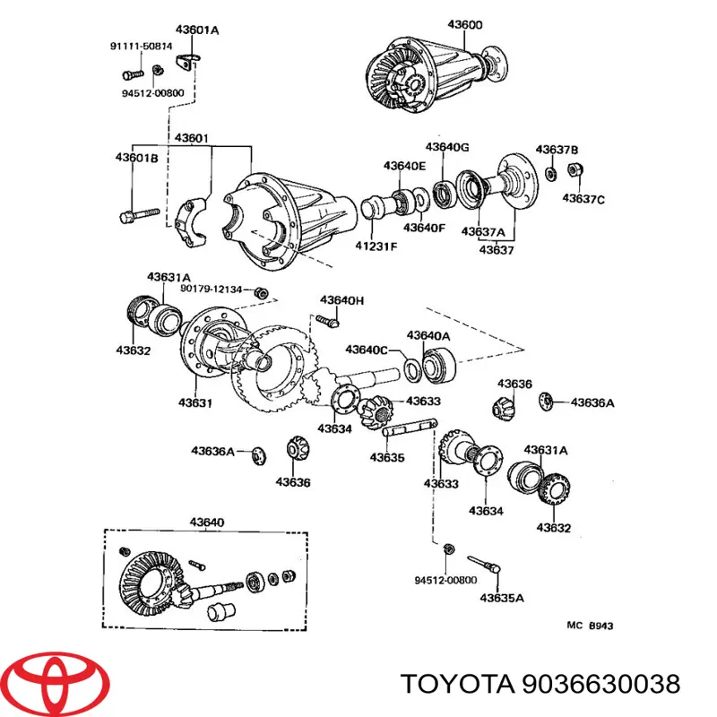 Comprar 9036630038 Toyota Cojinete del eje intermedio de la caja de cambios