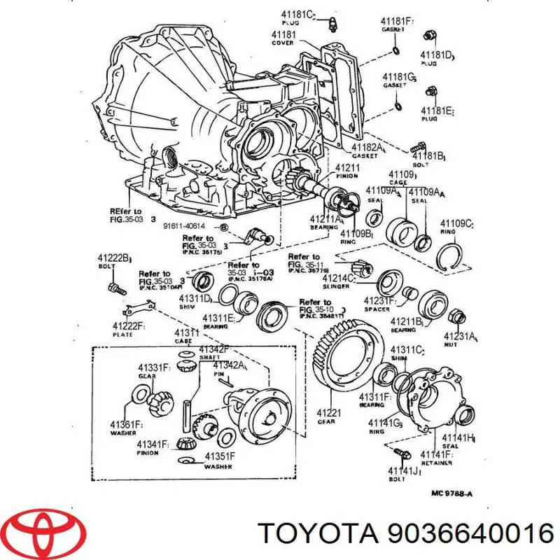 9036640016 Toyota