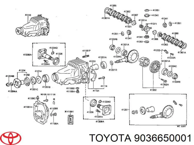 Cojinete del semieje trasero Toyota 903665000171 precio, desde 25,58 EUR