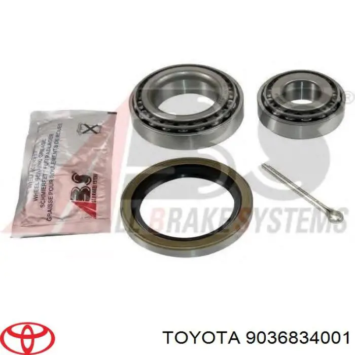 9036834001 Toyota cojinete interno del cubo de la rueda delantera