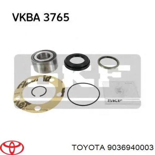 Cojinete de rueda 9036940003 Toyota