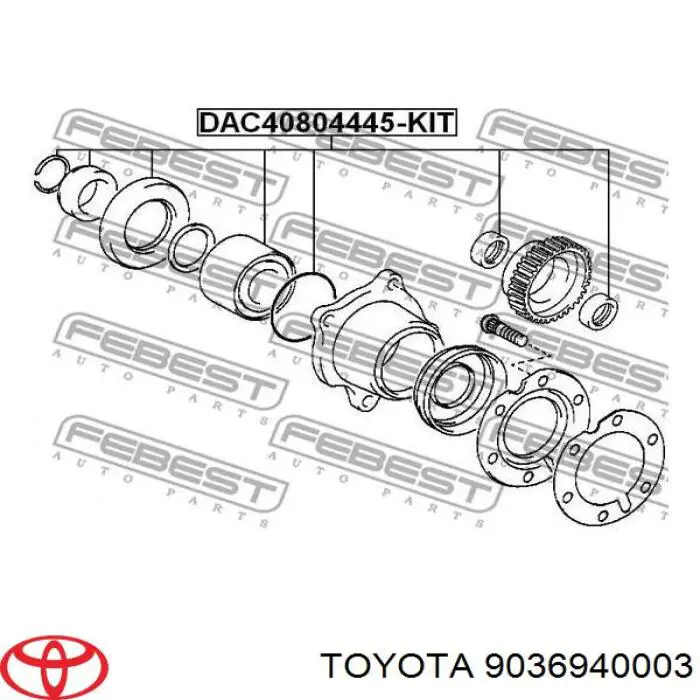 9036940003 Toyota cojinete de rueda trasero