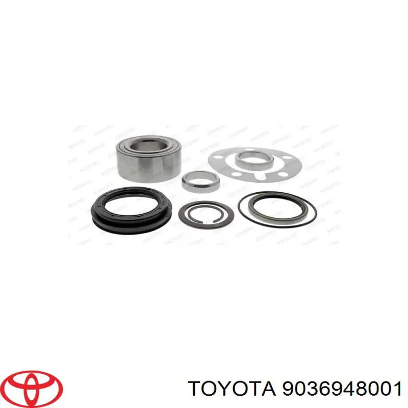 Cojinete, palier, eje trasero TOYOTA 9036948001