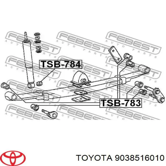 Buje de amortiguador trasero Toyota 9038516010 precio, desde 2,93 EUR