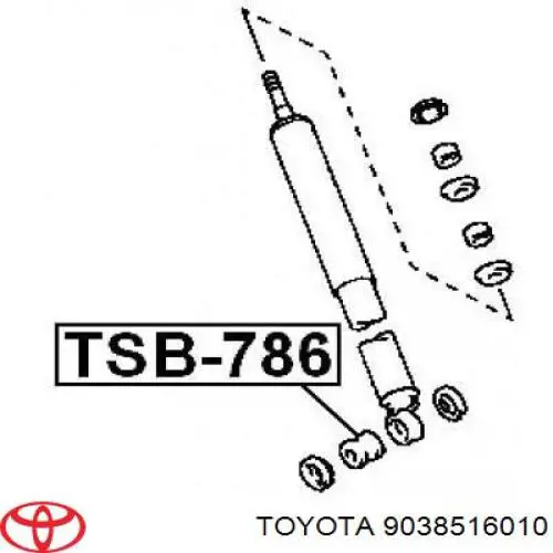 Comprar 9038516010 Toyota Silentblock amortiguador trasero