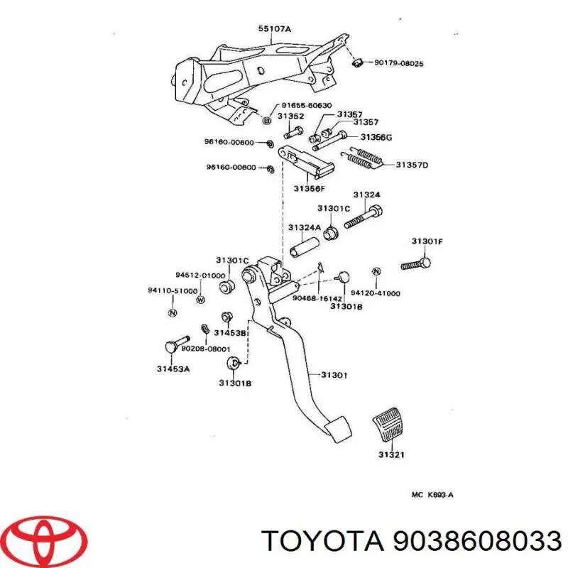 9038608033 Toyota