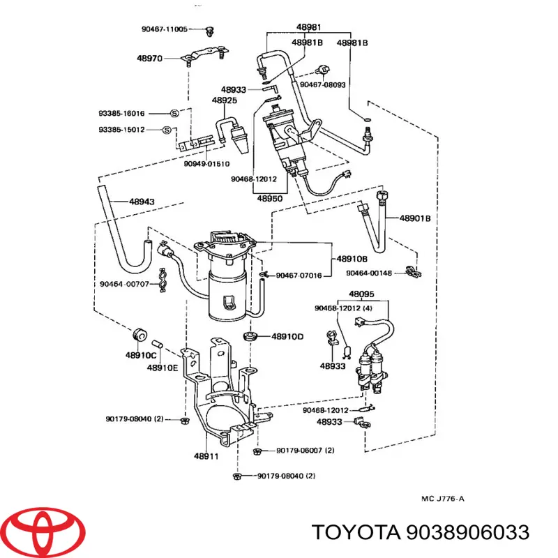 Cojín del compresor de amortiguadores Toyota 9038906033 precio, desde 4,33 EUR