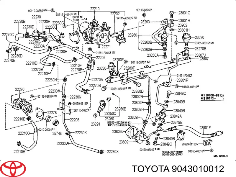 9043010012 Toyota