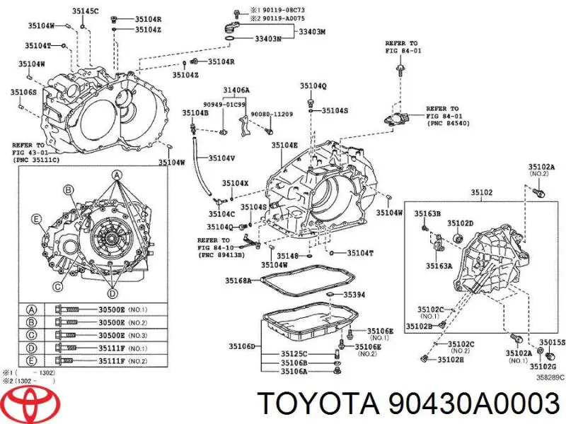 90430A0003 Toyota junta, tornillo obturador caja de cambios