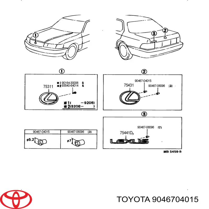 9046704015 Toyota