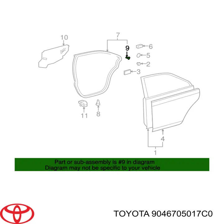  Toyota 9046705017C0 precio, desde 2,13 EUR
