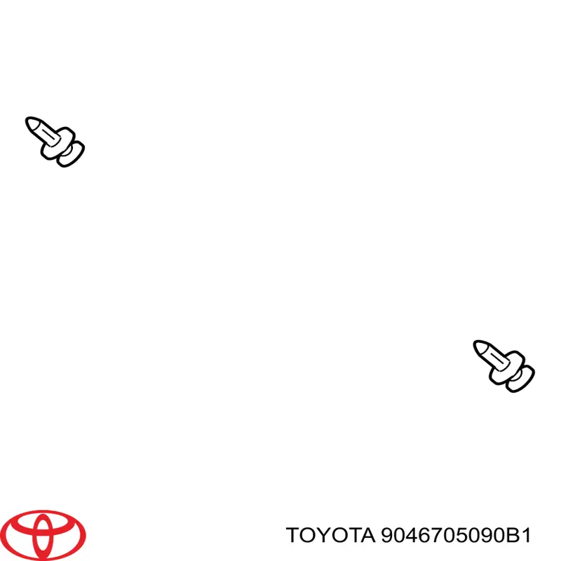9046705090B1 Toyota clips de fijación de parachoques delantero