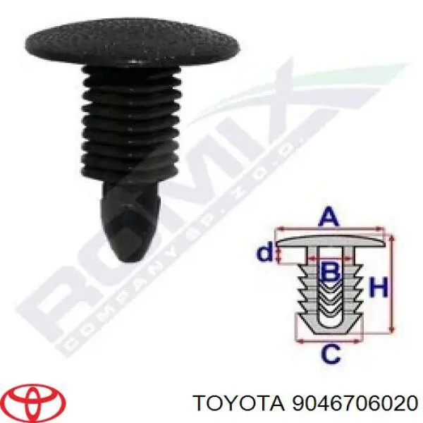 75130-80E00-5PK Subaru clips de fijación de pasaruedas de aleta delantera