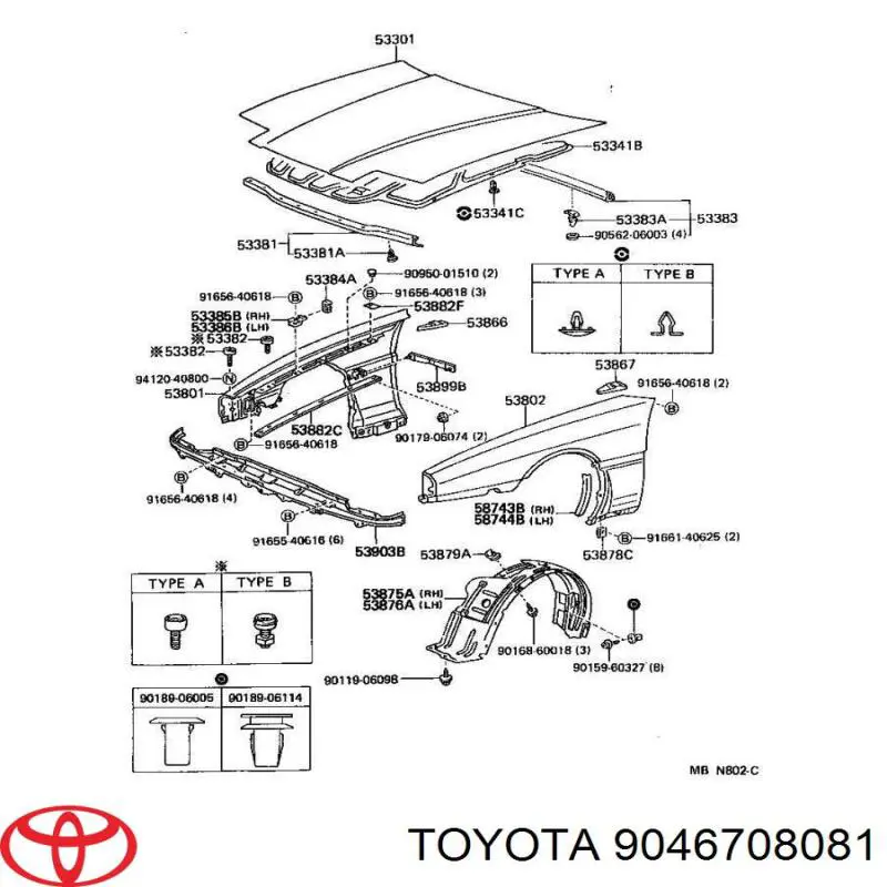  Toyota 9046708081 precio, desde 1,86 EUR