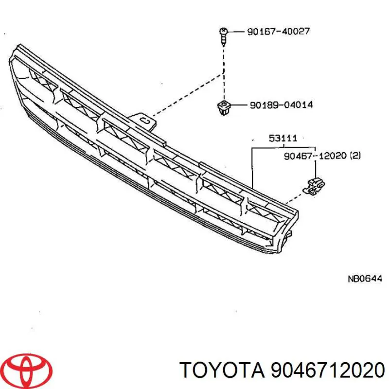 Comprar 8942180270 General Motors Clip de fijación de la rejilla del radiador al panel