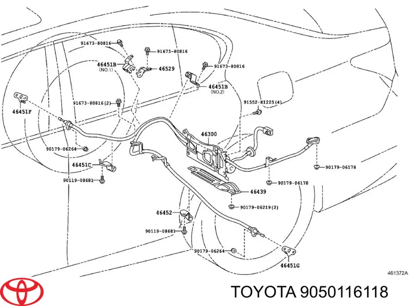 Kit reparación, palanca freno detención (pinza freno) para Toyota Previa (TCR1, TCR2)
