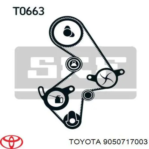 9050717003 Toyota muelle tracción, rodillo tensor (correa distribución)