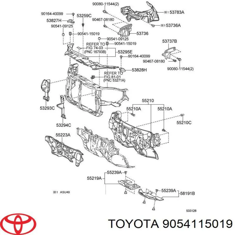 Soporte superior del radiador del aire acondicionado Toyota 9054115019 precio, desde 9,18 EUR