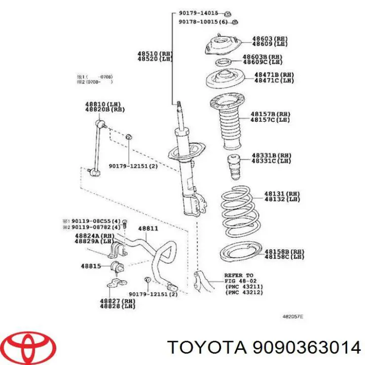 Rodamiento de soporte del amortiguador delantero Toyota 9090363014 precio, desde 7,25 EUR