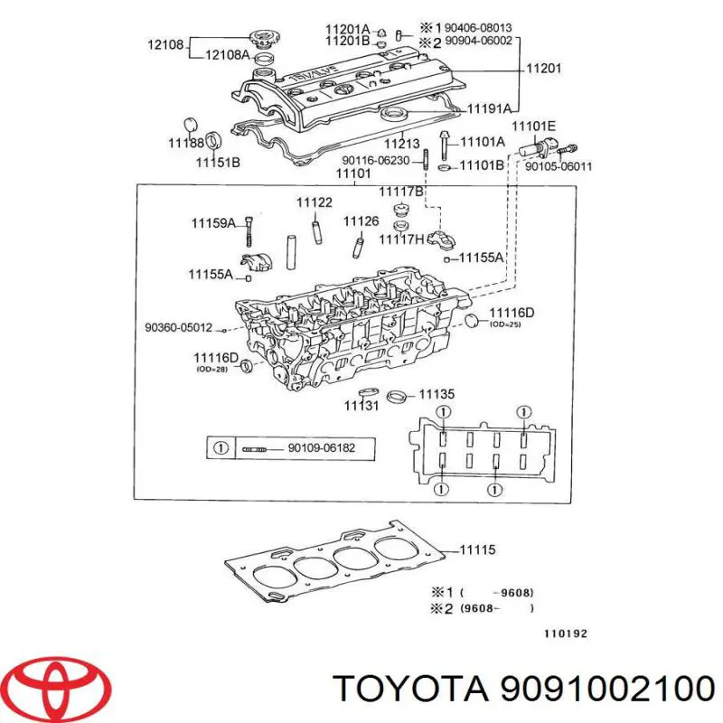 Comprar 9091002100 Toyota Tornillos de culata