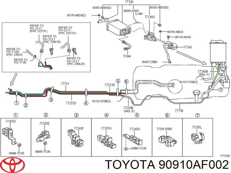 Válvula de ventilación, depósito de combustible para Toyota Venza (AGV1, GGV1)