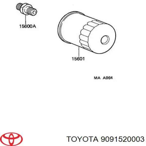 9091520003 Toyota filtro de aceite