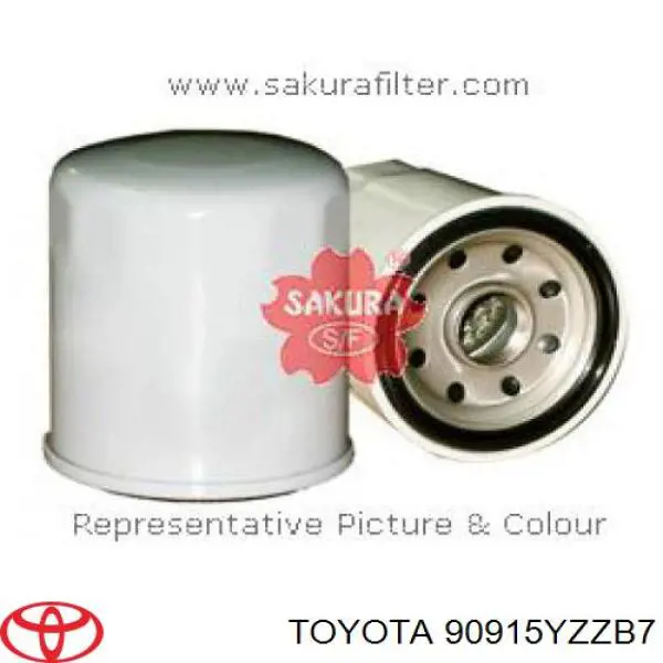 Filtro de aceite Toyota 90915YZZB7 precio, desde 7,67 EUR