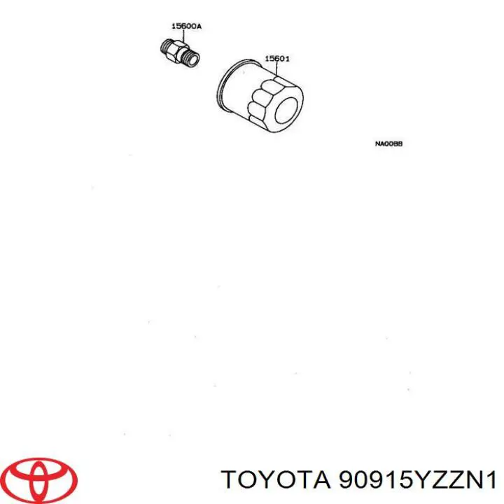 90915YZZN1 Toyota filtro de aceite